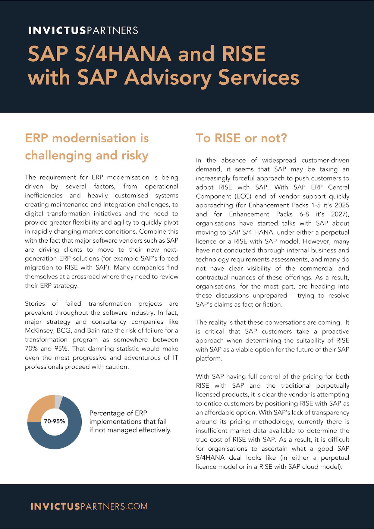 SAP S4HANA and RISE with SAP Advisory Services